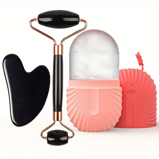 Facial Ice Roller Gua Sha Set