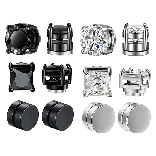 Magnetic Zircon Ear Studs