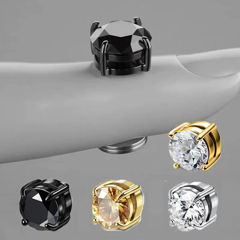Magnetic Zircon Ear Studs