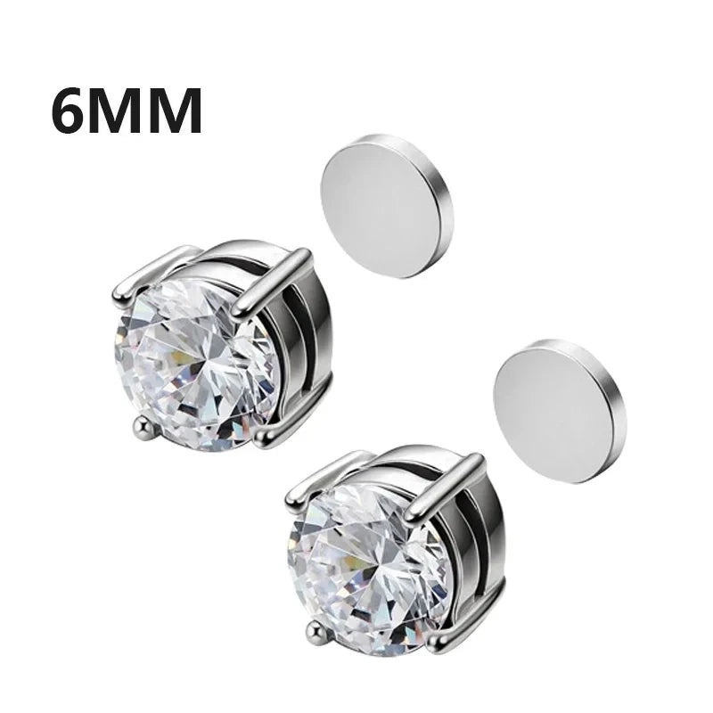 Magnetic Zircon Ear Studs