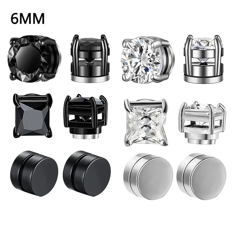 Magnetic Zircon Ear Studs
