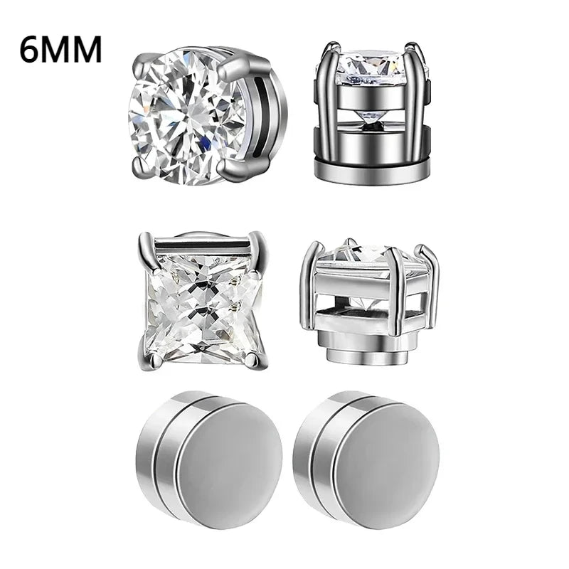 Magnetic Zircon Ear Studs