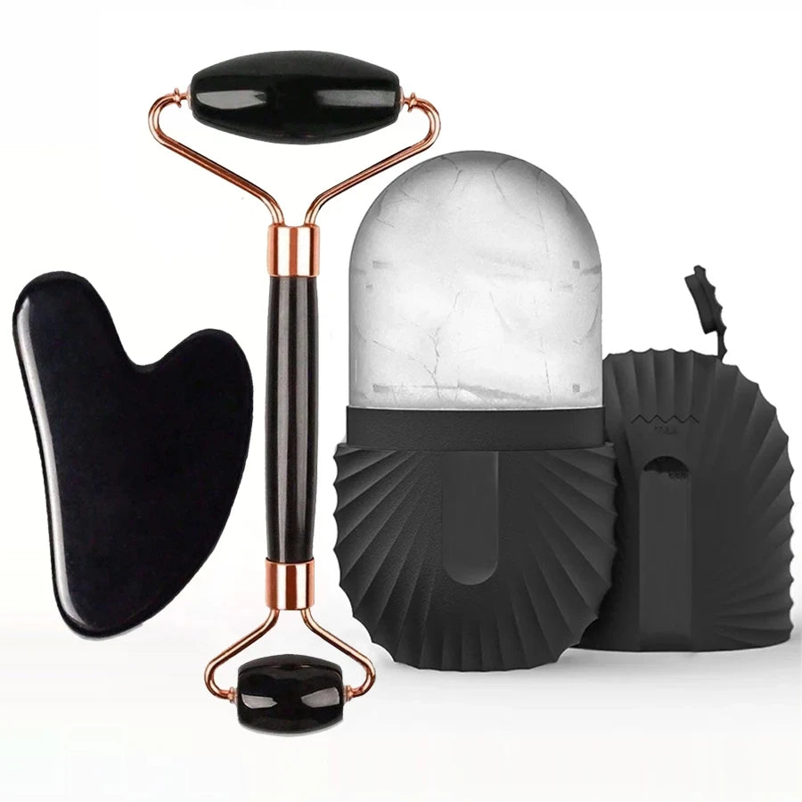 Facial Ice Roller Gua Sha Set
